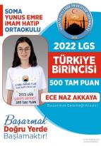 Akkaya, LGS Türkiye 1.si