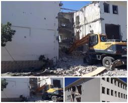 36 yıllık okul binası yıkıldı