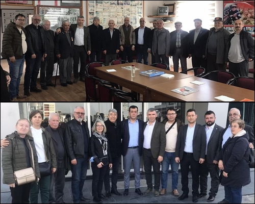 CHP yönetimi Ziyaretlerde