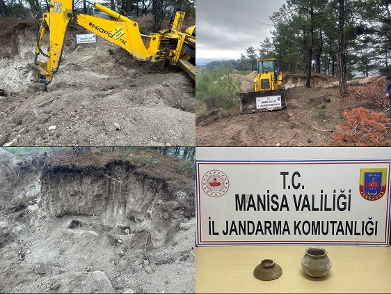 Kazı yaparken suçüstü yakalandılar