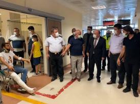 Yaralılar ziyaret edildi