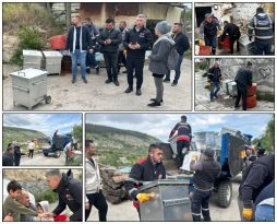 Cuma Mahallesinde çöp kovası dağıtımı yapıldı