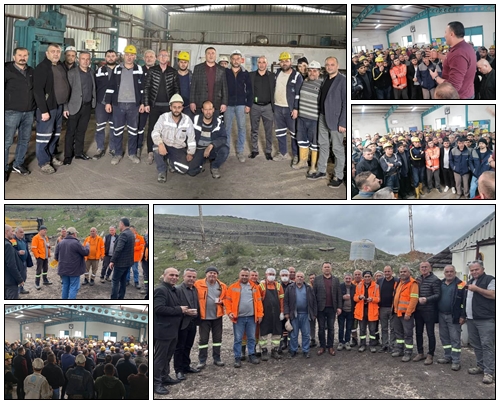 Madencilerle bayramlaşma