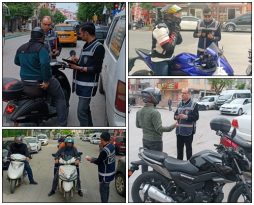 33 Motosiklet Trafikten men edilirken 2 sürücü belgesi geri alındı