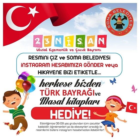 Resmini çiz Hediye ve Bayrağı kap
