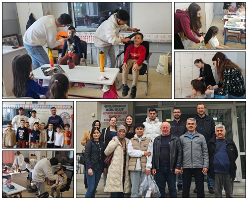 Kuaför adayları 1.sınıflar ile buluştu