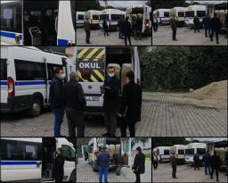 Servis araçları denetlendi
