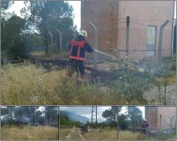 Trafo yanında çıkan yangın korkuttu